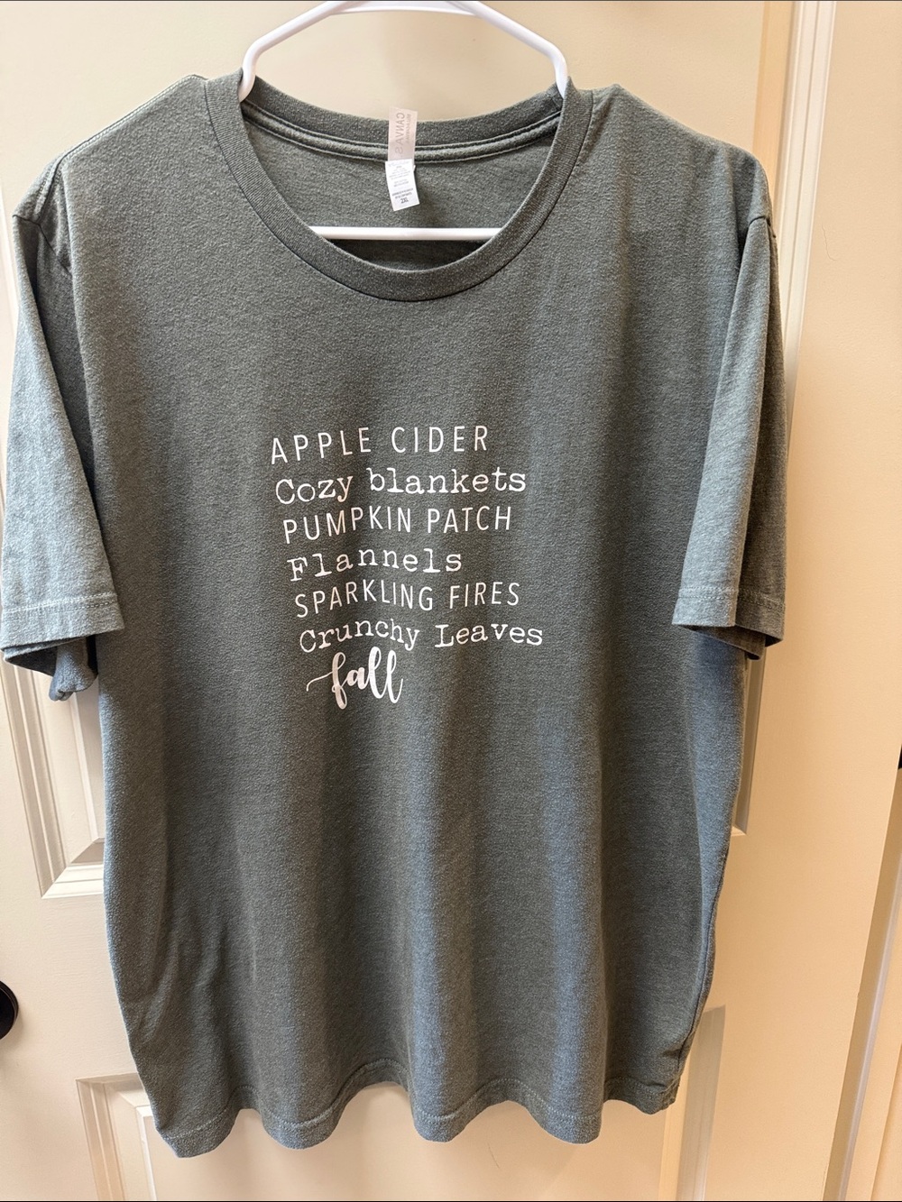 Bella Canvas Sage Green Short Sleeve Fall Graphic Tee🍁🍂